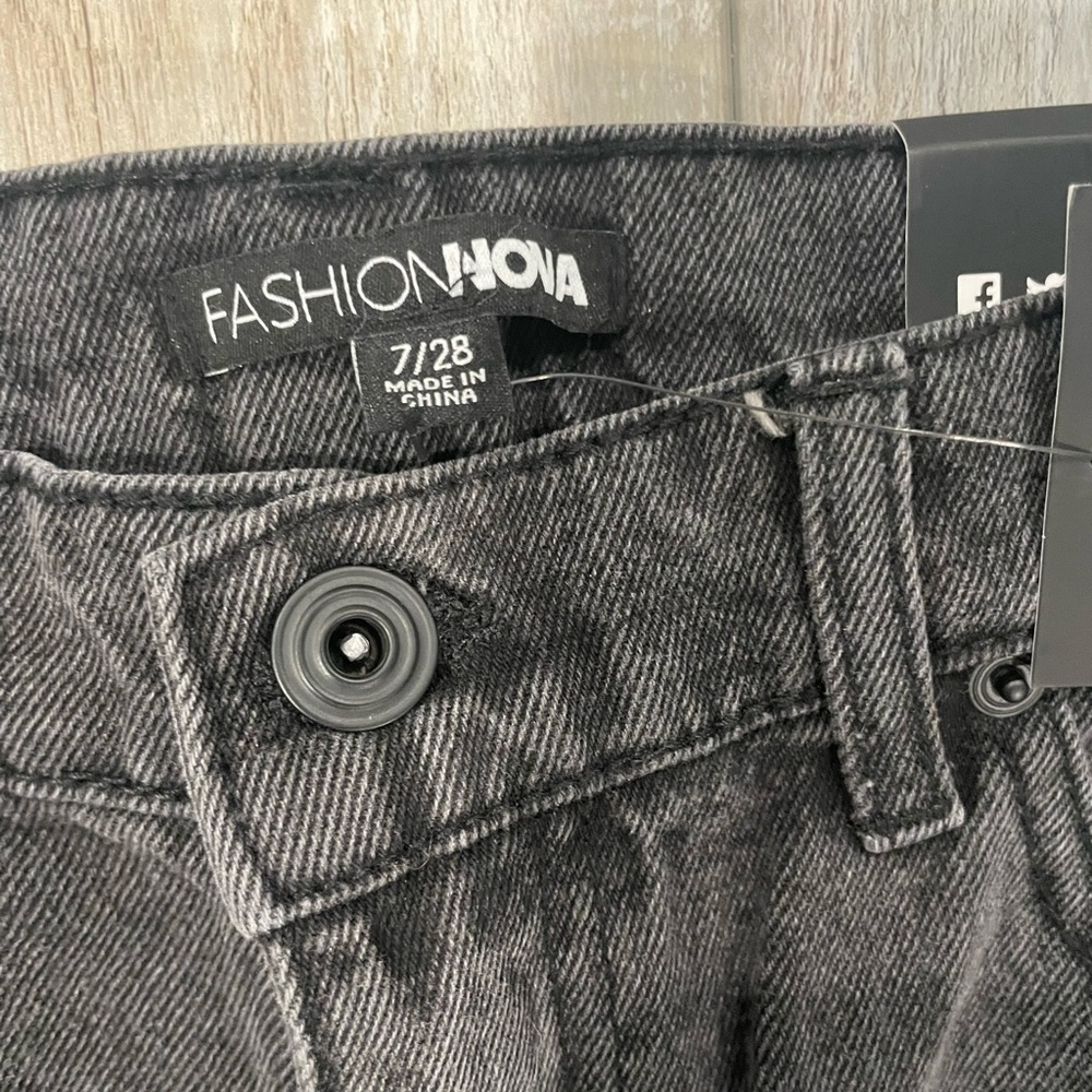 Black jean shorts